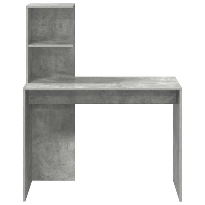 Birou cu raft Gri din beton 102 x 50 x 124 cm Lemn compozit - WALTI WALTI