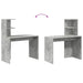 Birou cu raft Gri din beton 102 x 50 x 124 cm Lemn compozit - WALTI WALTI