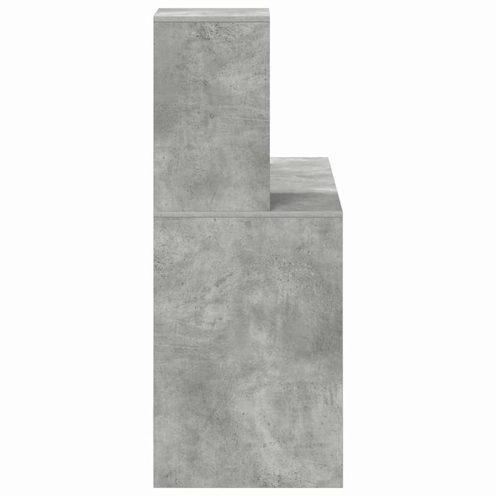 Birou cu raft Gri din beton 102 x 50 x 124 cm Lemn compozit - WALTI WALTI