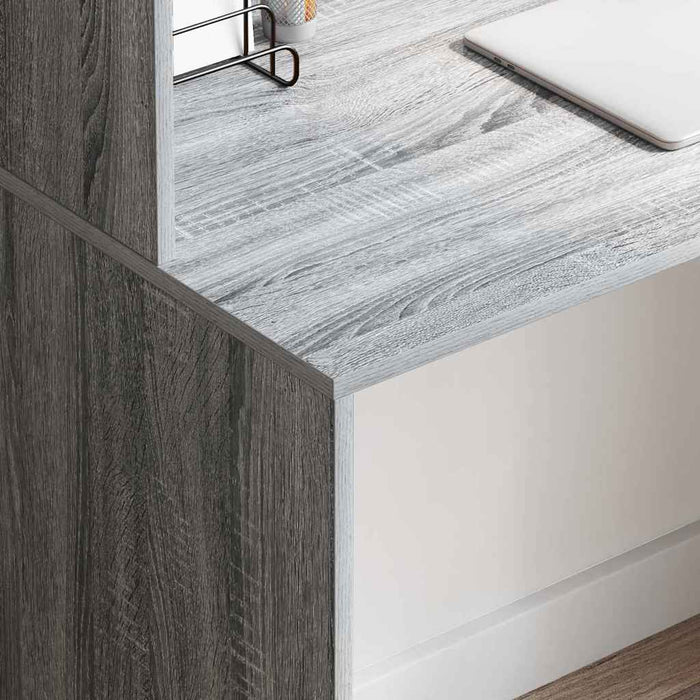 Birou cu raft Gri Sonoma 102 x 50 x 124 cm Lemn compozit - WALTI WALTI