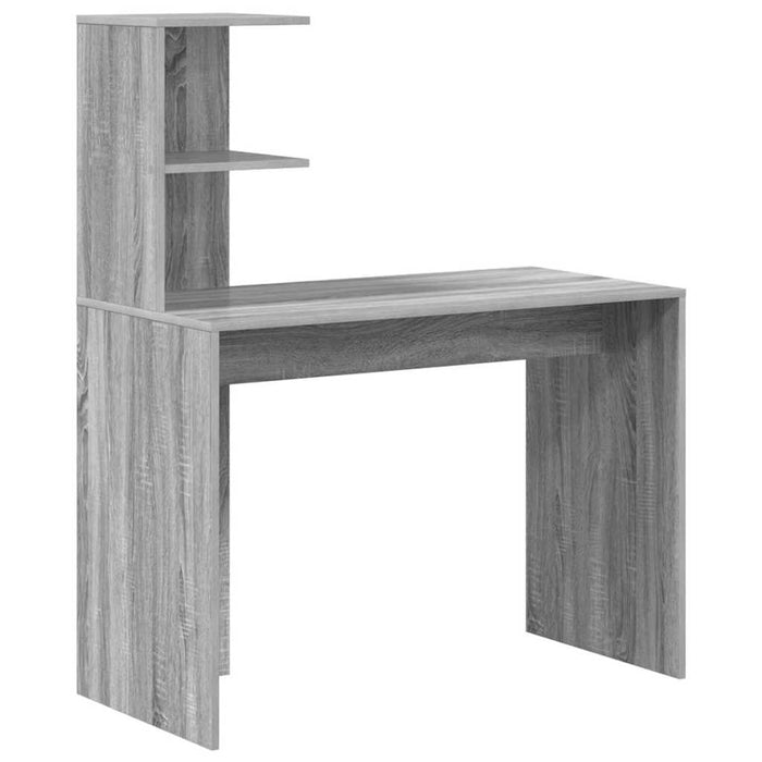 Birou cu raft Gri Sonoma 102 x 50 x 124 cm Lemn compozit - WALTI WALTI