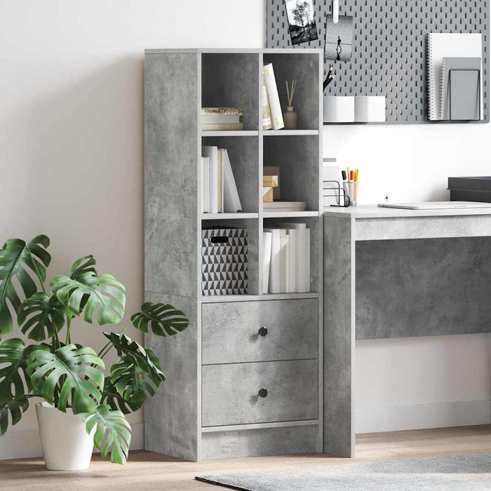 Bufet cu sertar Gri beton 45.5 x 34 x 127 cm Lemn compozit - WALTI WALTI