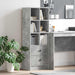 Bufet cu sertar Gri beton 45.5 x 34 x 127 cm Lemn compozit - WALTI WALTI