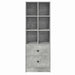Bufet cu sertar Gri beton 45.5 x 34 x 127 cm Lemn compozit - WALTI WALTI