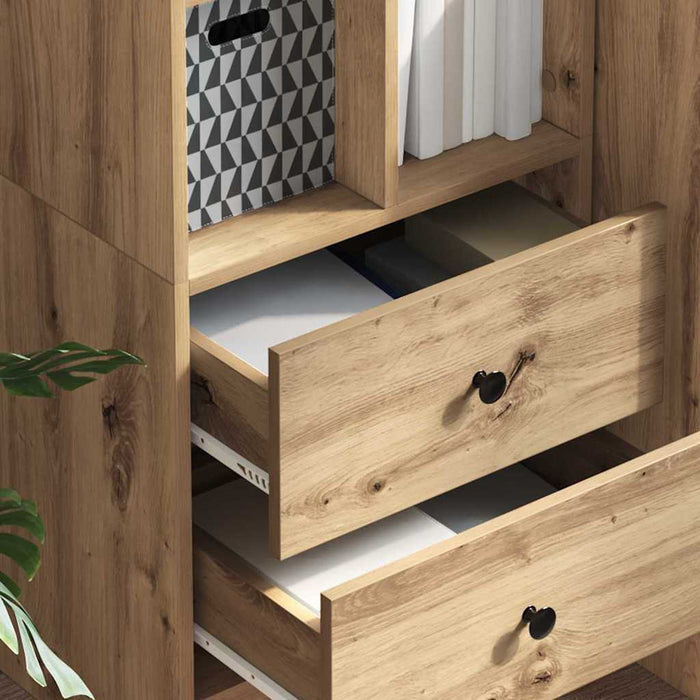 Bufet stejar artizanal 45.5 x 34 x 127 cm Lemn compozit - WALTI WALTI