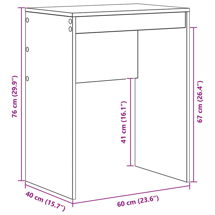 Birou Alb 60 x 40 x 76 cm - WALTI WALTI
