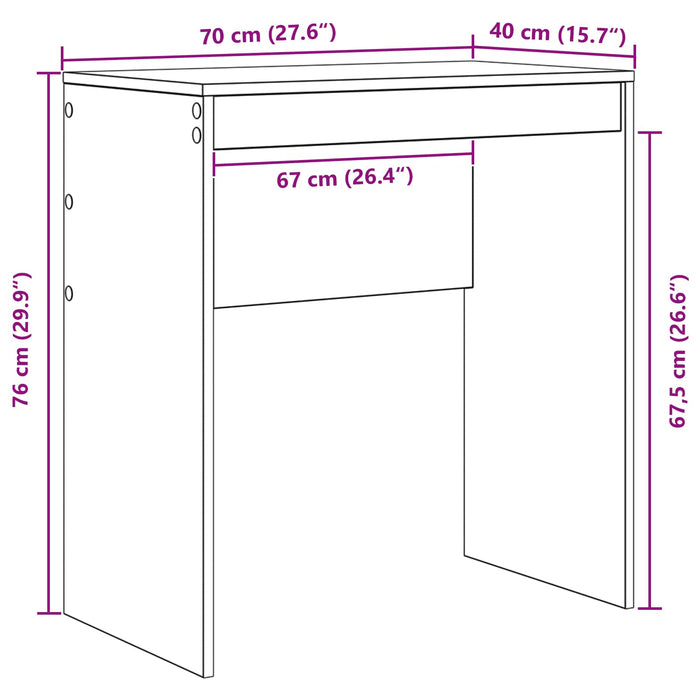 Birou Alb 70 x 40 x 76 cm - WALTI WALTI