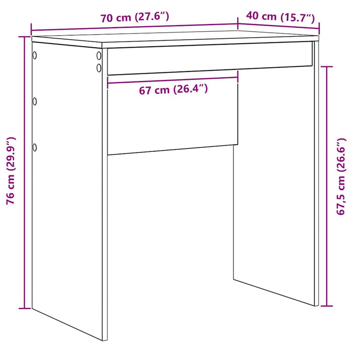 Birou Stejar Artizanal 70 x 40 x 76 cm - WALTI WALTI