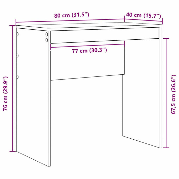 Birou Stejar Sonoma 80 x 40 x 76 cm - WALTI WALTI