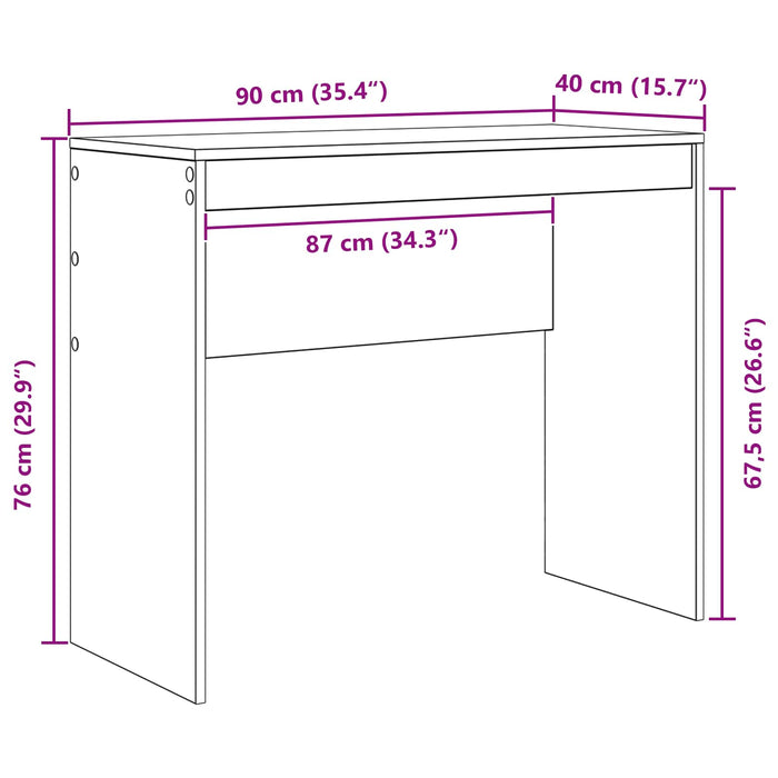 Birou Alb 90 x 40 x 76 cm - WALTI WALTI