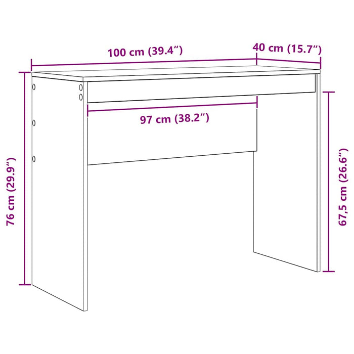 Birou Gri Sonoma 100 x 40 x 76 cm - WALTI WALTI