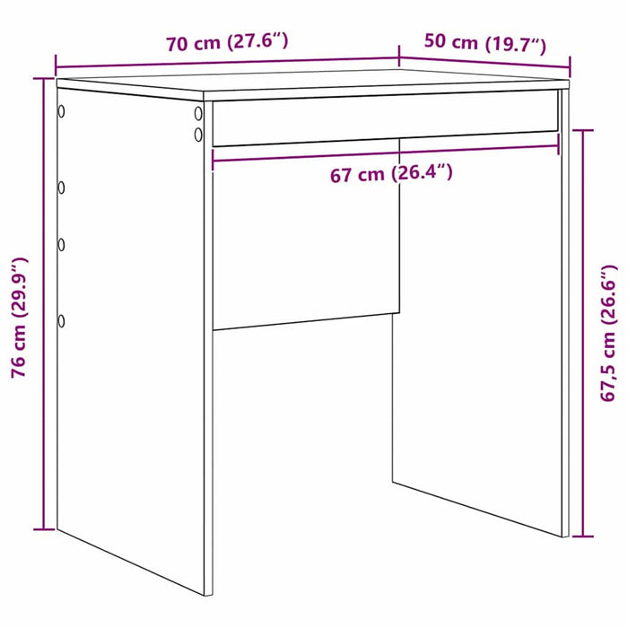 Birou Gri din beton 70 x 50 x 76 cm - WALTI WALTI
