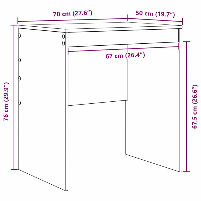 Birou Stejar Artizanal 70 x 50 x 76 cm - WALTI WALTI