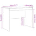 Birou Stejar Negru 100 x 50 x 76 cm - WALTI WALTI