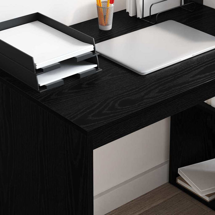 Birou cu raft Stejar negru 108 x 55 x 103.5 cm Lemn compozit - WALTI WALTI