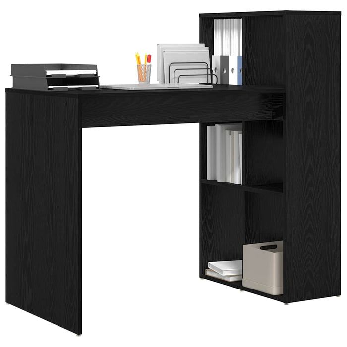 Birou cu raft Stejar negru 108 x 55 x 103.5 cm Lemn compozit - WALTI WALTI