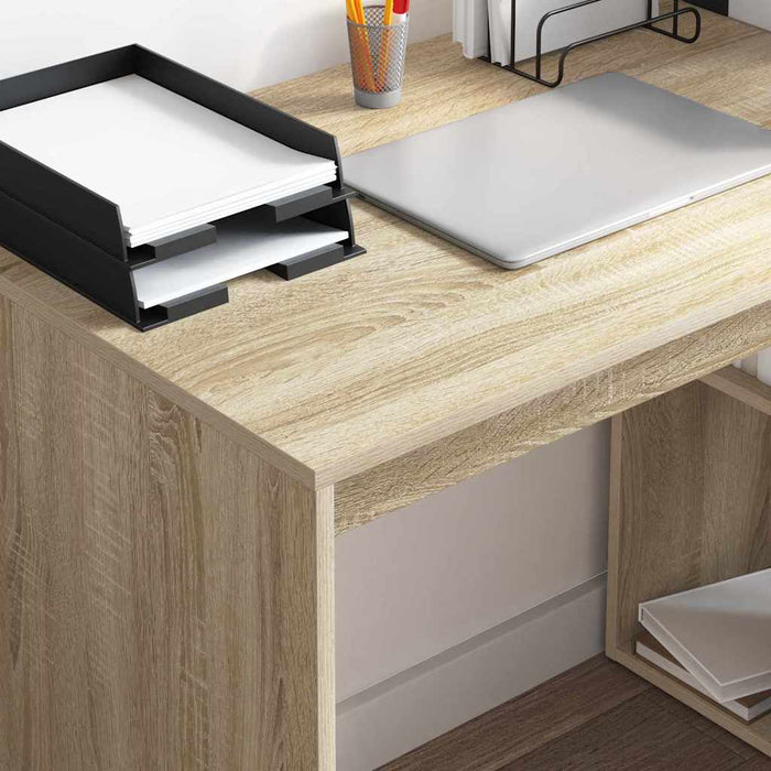 Birou cu raft Stejar sonoma 108 x 55 x 103.5 cm Lemn compozit - WALTI WALTI