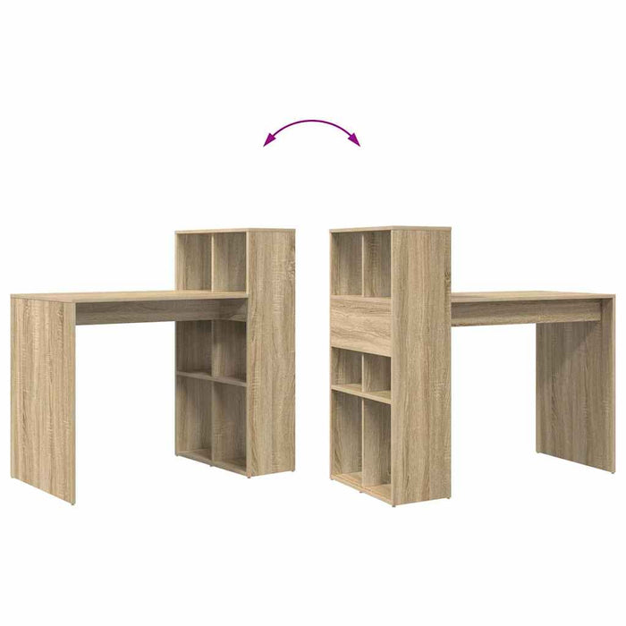 Birou cu raft Stejar sonoma 108 x 55 x 103.5 cm Lemn compozit - WALTI WALTI