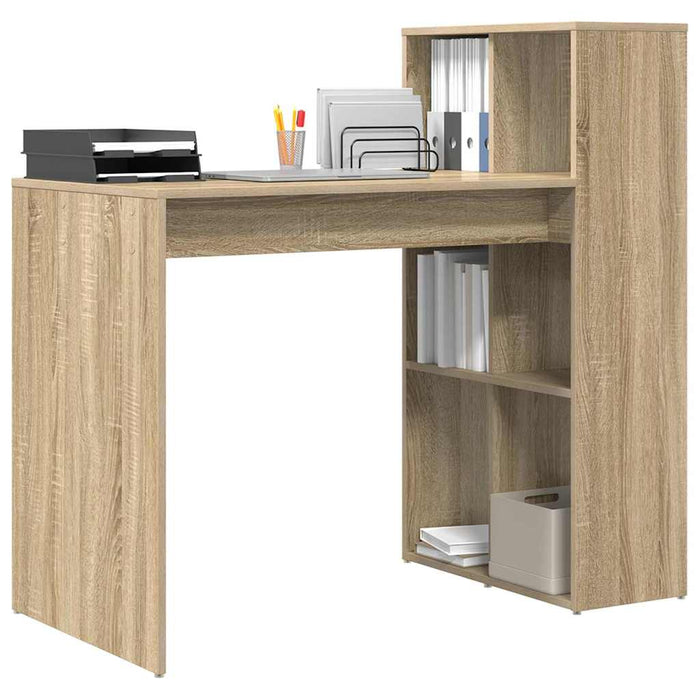 Birou cu raft Stejar sonoma 108 x 55 x 103.5 cm Lemn compozit - WALTI WALTI