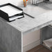 Birou cu raft Gri din beton 108 x 55 x 103.5 cm Lemn compozit - WALTI WALTI