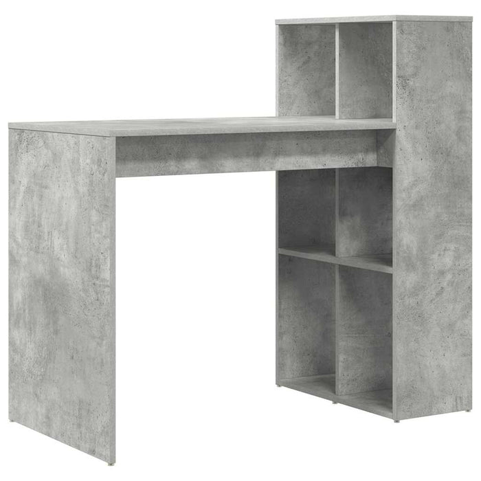 Birou cu raft Gri din beton 108 x 55 x 103.5 cm Lemn compozit - WALTI WALTI