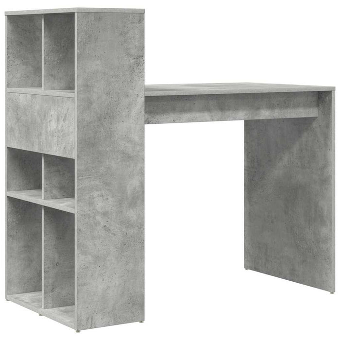 Birou cu raft Gri din beton 108 x 55 x 103.5 cm Lemn compozit - WALTI WALTI