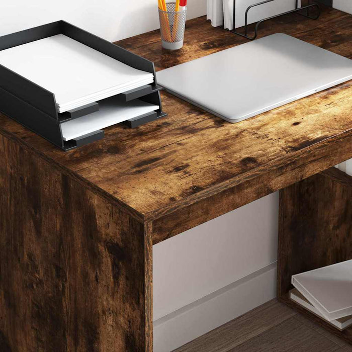 Birou cu raft Stejar afumat 108 x 55 x 103.5 cm Lemn compozit - WALTI WALTI
