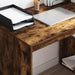 Birou cu raft Stejar afumat 108 x 55 x 103.5 cm Lemn compozit - WALTI WALTI