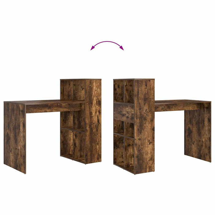 Birou cu raft Stejar afumat 108 x 55 x 103.5 cm Lemn compozit - WALTI WALTI