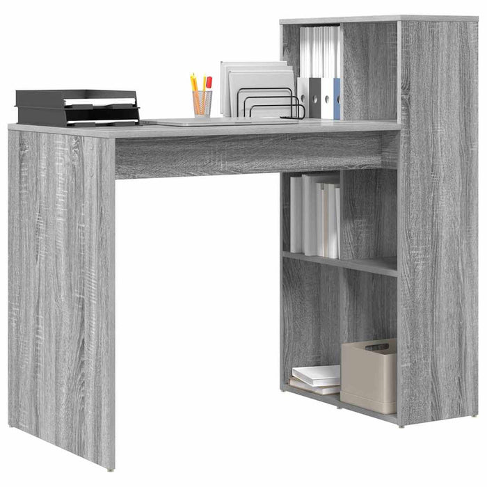 Birou cu raft Gri Sonoma 108 x 55 x 103.5 cm Lemn compozit - WALTI WALTI