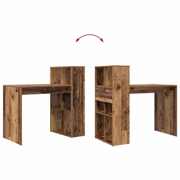 Birou cu raft Lemn vechi 108 x 55 x 103.5 cm Lemn compozit - WALTI WALTI