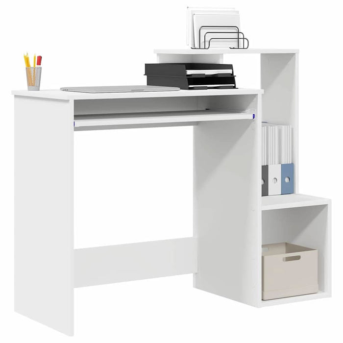 Birou cu raft Alb 106 x 40 x 88.5 cm Lemn compozit - WALTI WALTI
