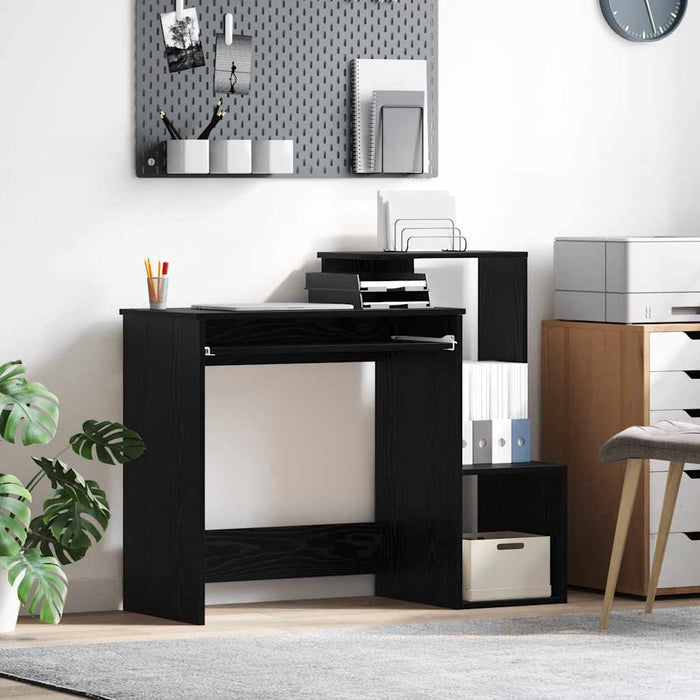 Birou cu raft Stejar Negru 106 x 40 x 88.5 cm Lemn compozit - WALTI WALTI