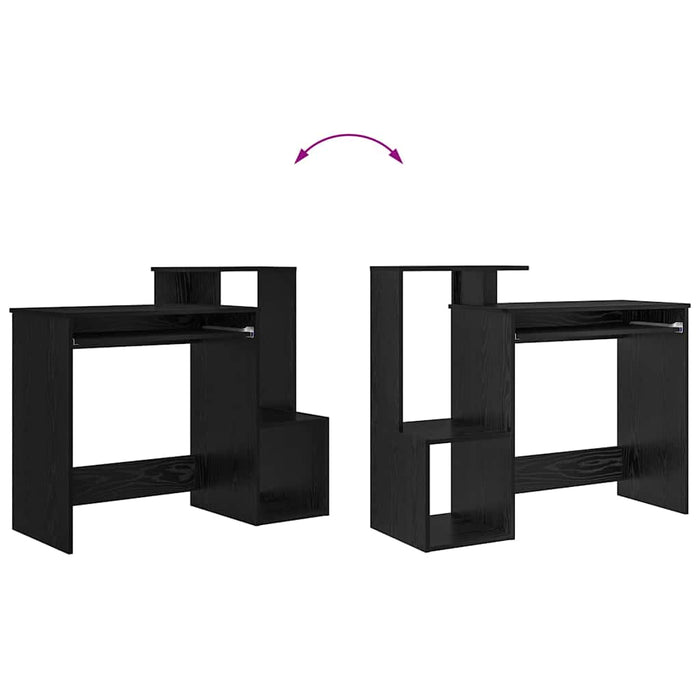 Birou cu raft Stejar Negru 106 x 40 x 88.5 cm Lemn compozit - WALTI WALTI