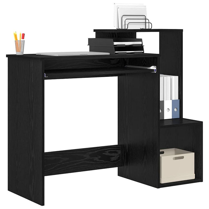 Birou cu raft Stejar Negru 106 x 40 x 88.5 cm Lemn compozit - WALTI WALTI