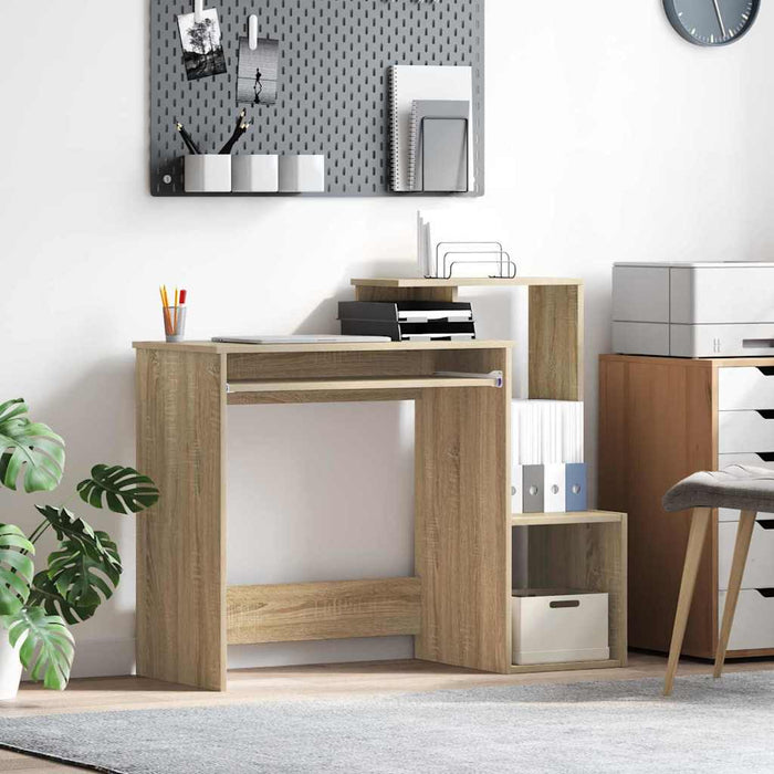 Birou cu raft Stejar sonoma 106 x 40 x 88.5 cm Lemn compozit - WALTI WALTI
