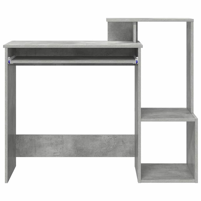 Birou cu raft Gri beton 106 x 40 x 88.5 cm Lemn compozit - WALTI WALTI