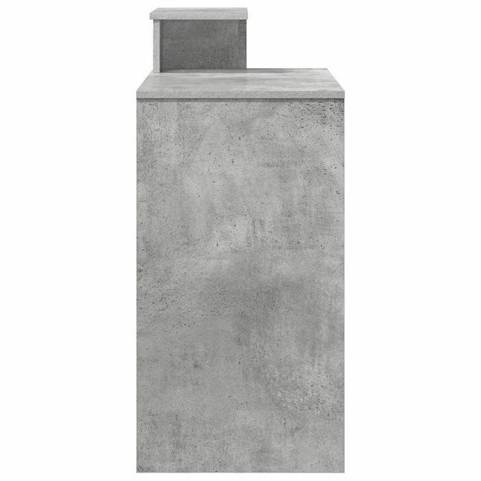 Birou cu raft Gri beton 106 x 40 x 88.5 cm Lemn compozit - WALTI WALTI