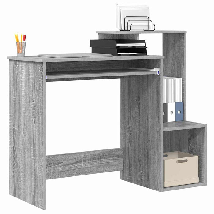 Birou cu raft Gri Sonoma 106 x 40 x 88.5 cm Lemn compozit - WALTI WALTI