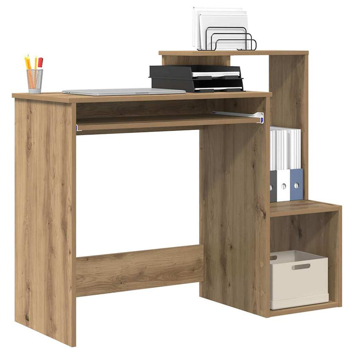 Birou cu raft Stejar Artizanal 106 x 40 x 88.5 cm Lemn compozit - WALTI WALTI