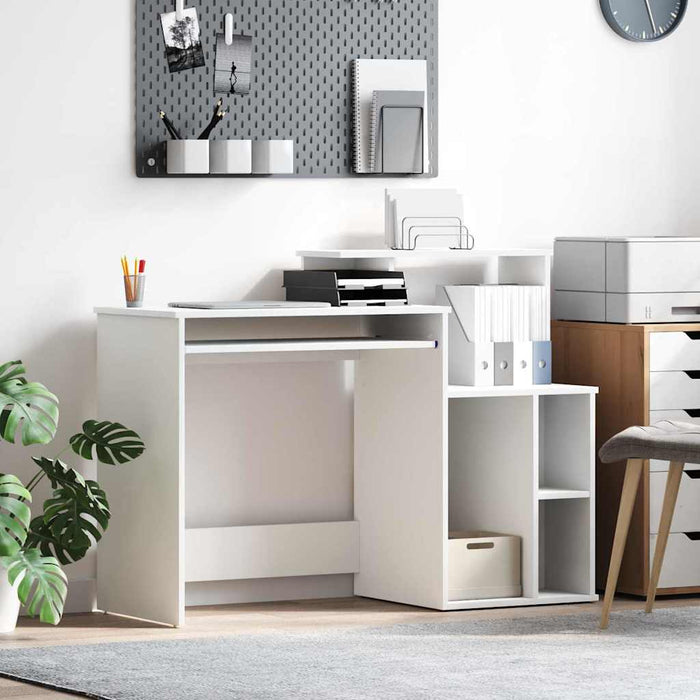 Birou cu depozitare Alb 120.5 x 44 x 88.5 cm Lemn compozit - WALTI WALTI