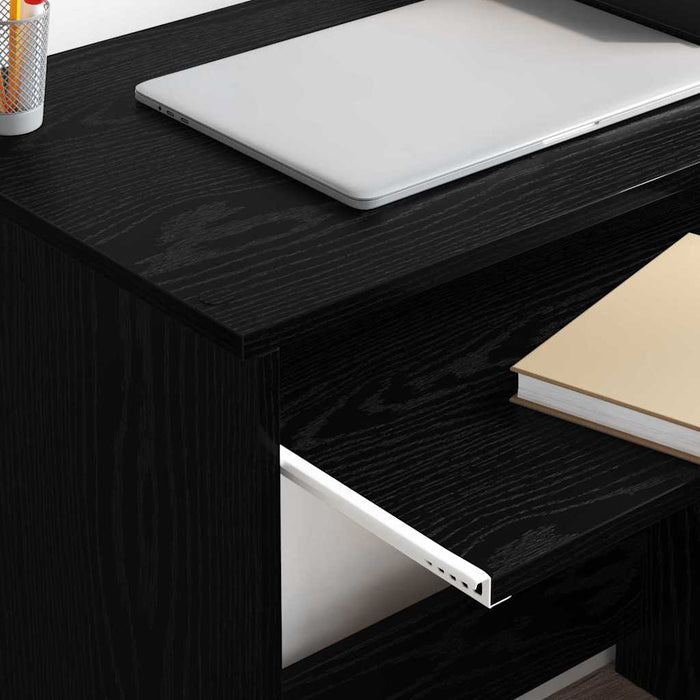 Birou cu depozitare cu raft Stejar Negru 120.5 x 44 x 88.5 cm - WALTI WALTI