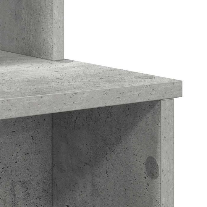 Birou cu depozitare cu raft Gri beton 120.5 x 44 x 88.5 cm - WALTI WALTI