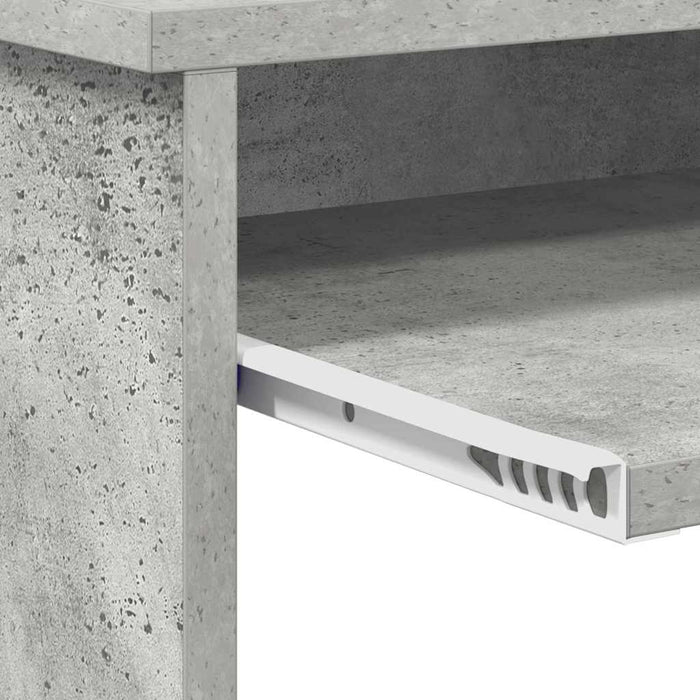 Birou cu depozitare cu raft Gri beton 120.5 x 44 x 88.5 cm - WALTI WALTI