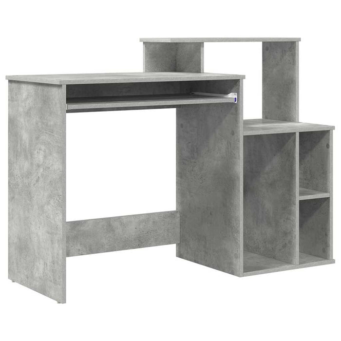 Birou cu depozitare cu raft Gri beton 120.5 x 44 x 88.5 cm - WALTI WALTI