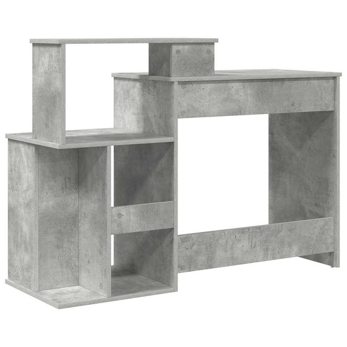 Birou cu depozitare cu raft Gri beton 120.5 x 44 x 88.5 cm - WALTI WALTI