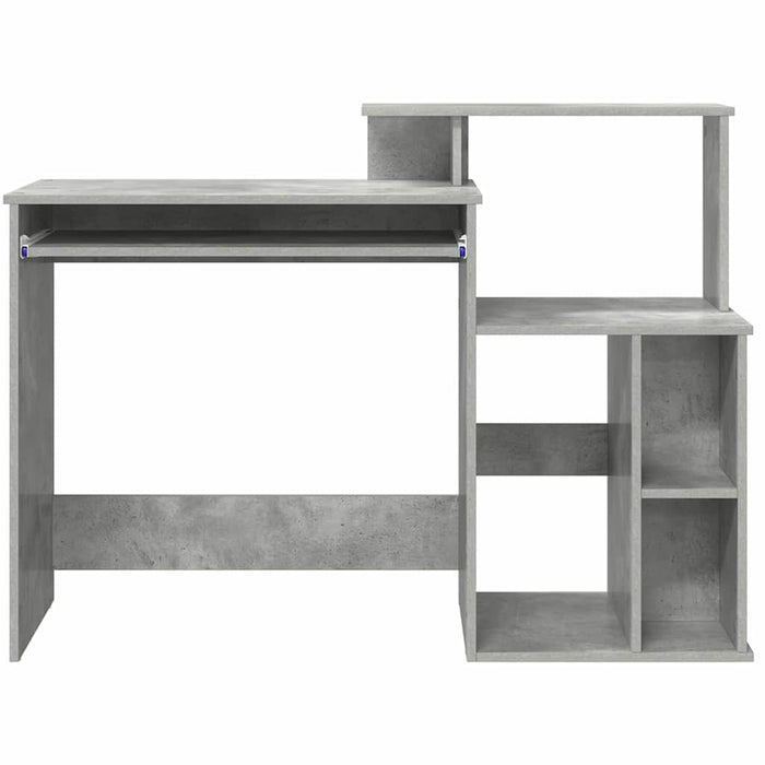 Birou cu depozitare cu raft Gri beton 120.5 x 44 x 88.5 cm - WALTI WALTI