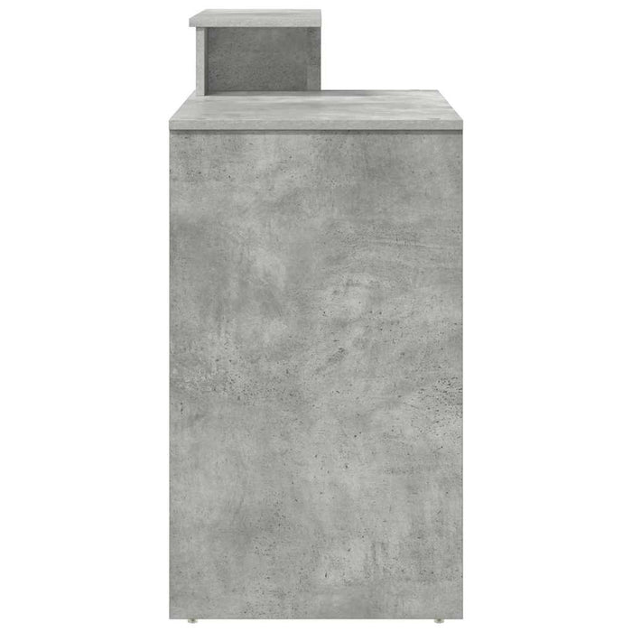 Birou cu depozitare cu raft Gri beton 120.5 x 44 x 88.5 cm - WALTI WALTI