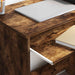 Birou cu depozitare cu raft Stejar afumat 120.5 x 44 x 88.5 cm - WALTI WALTI