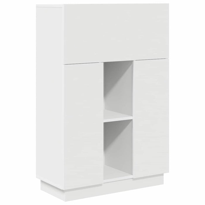Birou cu raft cu ușă Alb 71.5 x 31.5 x 106.5 cm Lemn compozit - WALTI WALTI